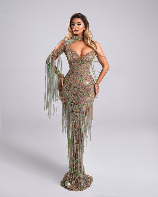 Onole Long Dress with Crystals