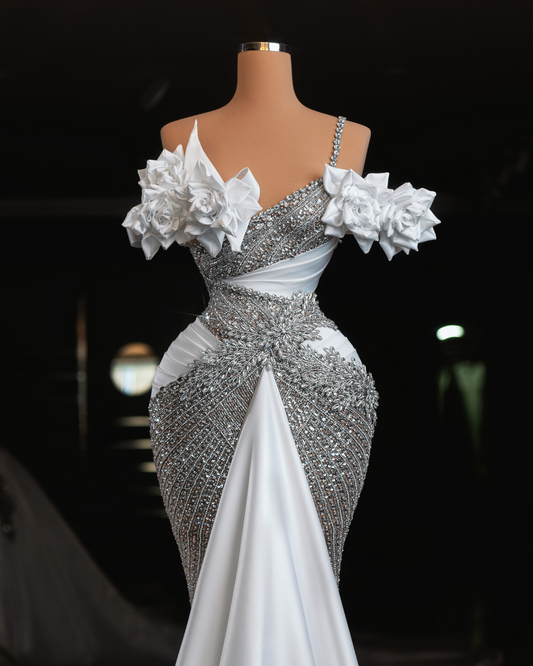 Ilesere Bridal Dress with Crystals and Flowers