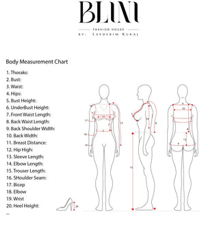 Blini Fashion House Women Body Sizing Chart – Blini Fashion House
