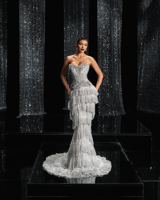 Aetheria Bridal Dress Embellished with Crystals