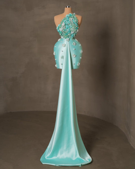 Aleyah Mini Dress with Crystals and Flowers