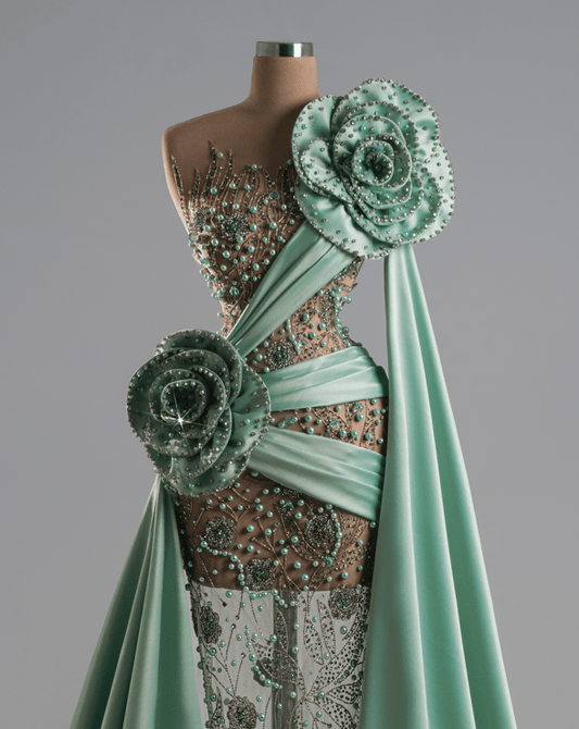 Aquenza Dress With Satin Fabric, Cut-Outs