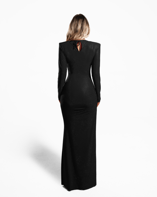 Ariosa Black Long Dress