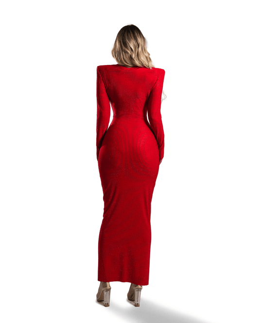 Arose Red Long Dress