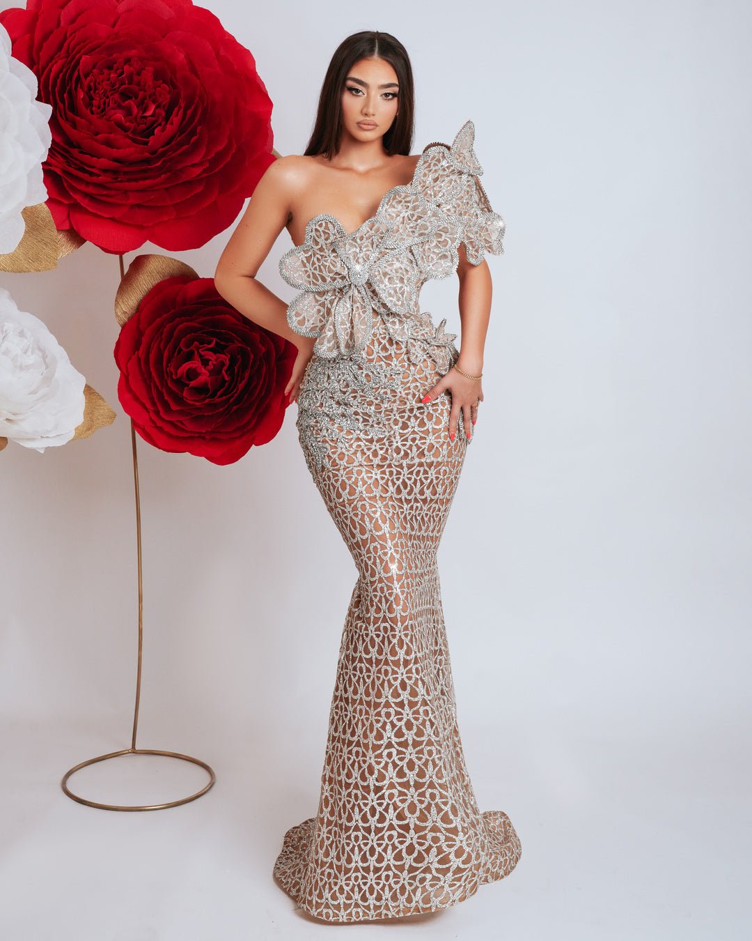 Designer one shoulder dress deals