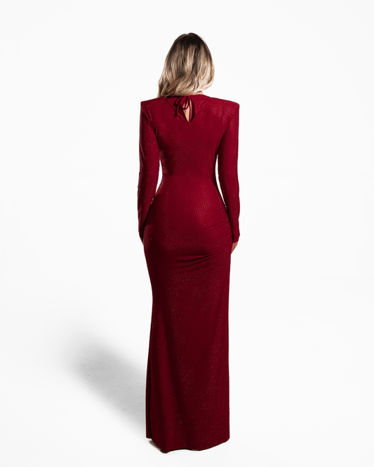 Coela Burgundy Long Dress