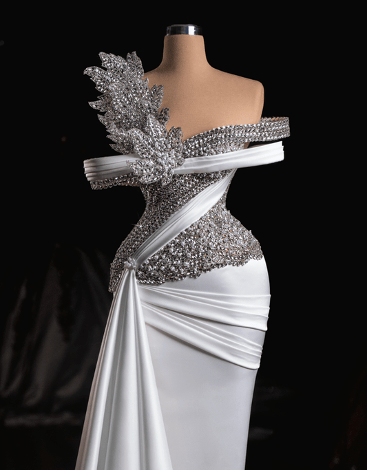 Corinne Bridal Dress With Pearls And Crystals