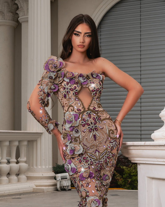 Elisa Dress with Floral Design