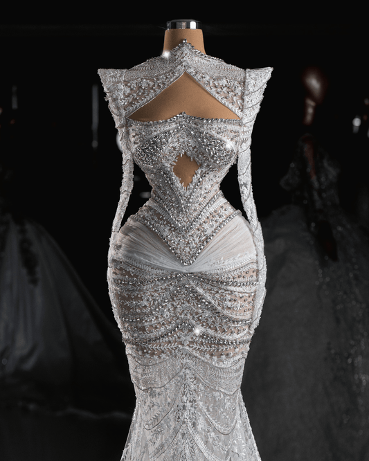 Fenesia Bridal Dress with Crystals and Cut-Outs