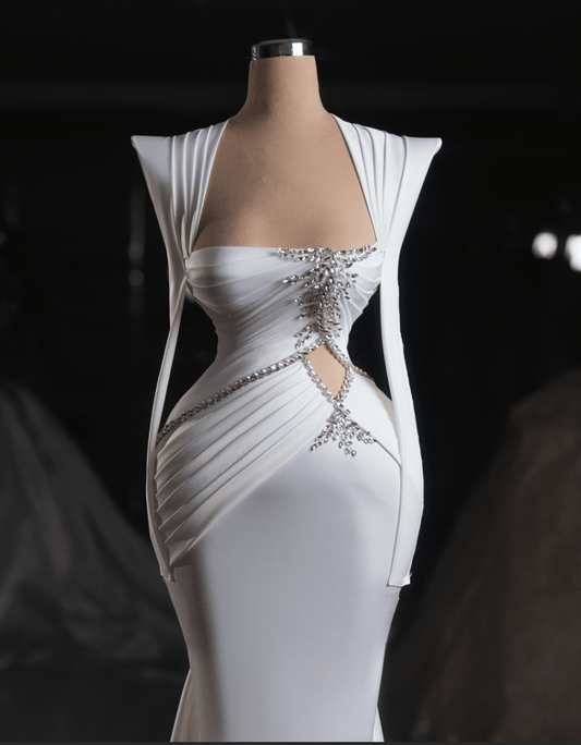 Grace Bridal Dress with Asymmetric Neckline