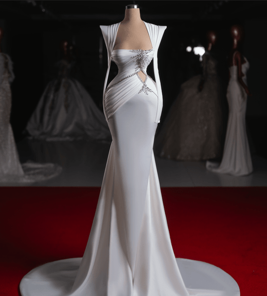 Grace Bridal Dress with Asymmetric Neckline