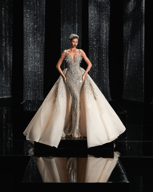 Ivanys Bridal Dress with Detachable Overskirt