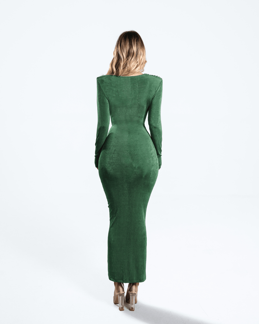 Janea Green Long Dress