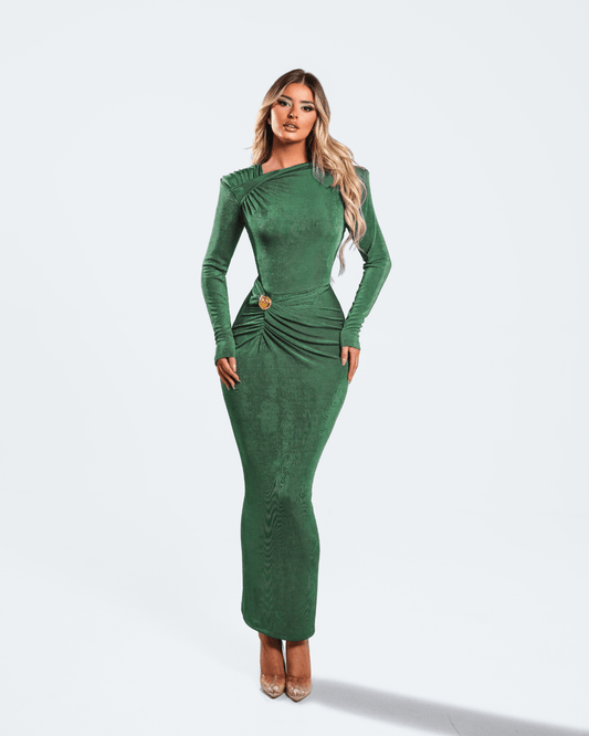 Janea Green Long Dress