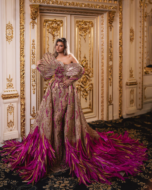 Chic Pink Dress with Detachable Overskirt