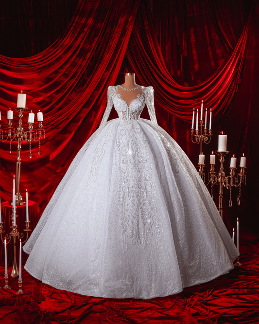 Leyna Bridal Dress with Crystals