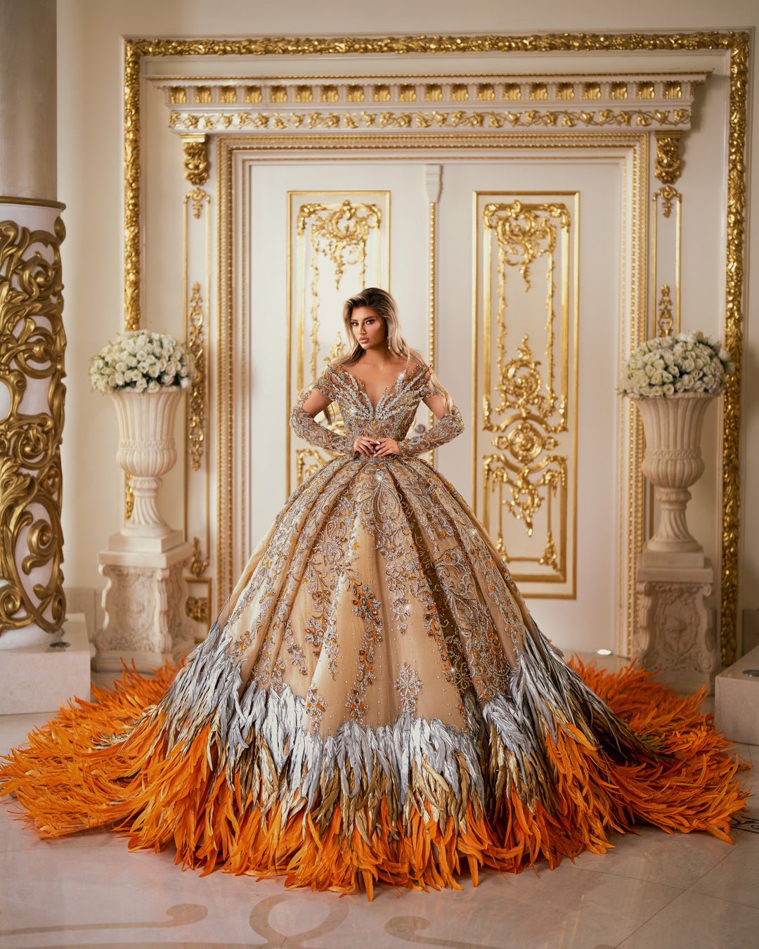 Orange ball gown 2025