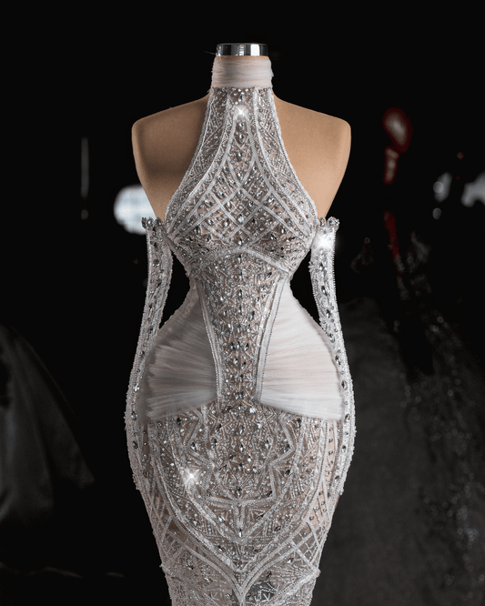 Malere Bridal Dress with Crystals and Cut-Outs