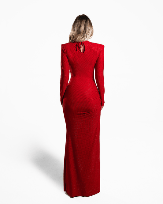Micela Red Long Dress