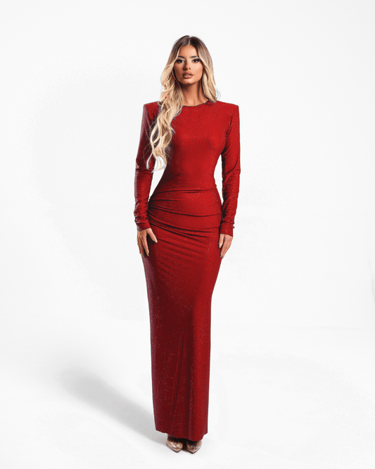 Micela Red Long Dress