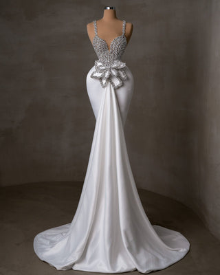 Elegant Satin Wedding Gown for Brides - Satin Bridal Dress