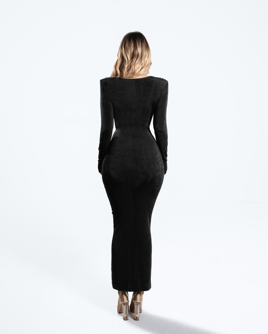Orione Black Long Dress