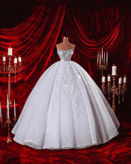 Romea Bridal Sleeveless Dress with Crystals