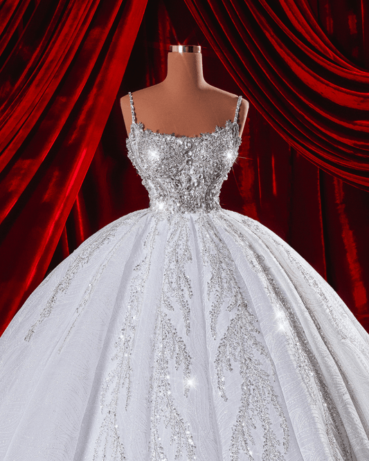 Romea Bridal Sleeveless Dress with Crystals