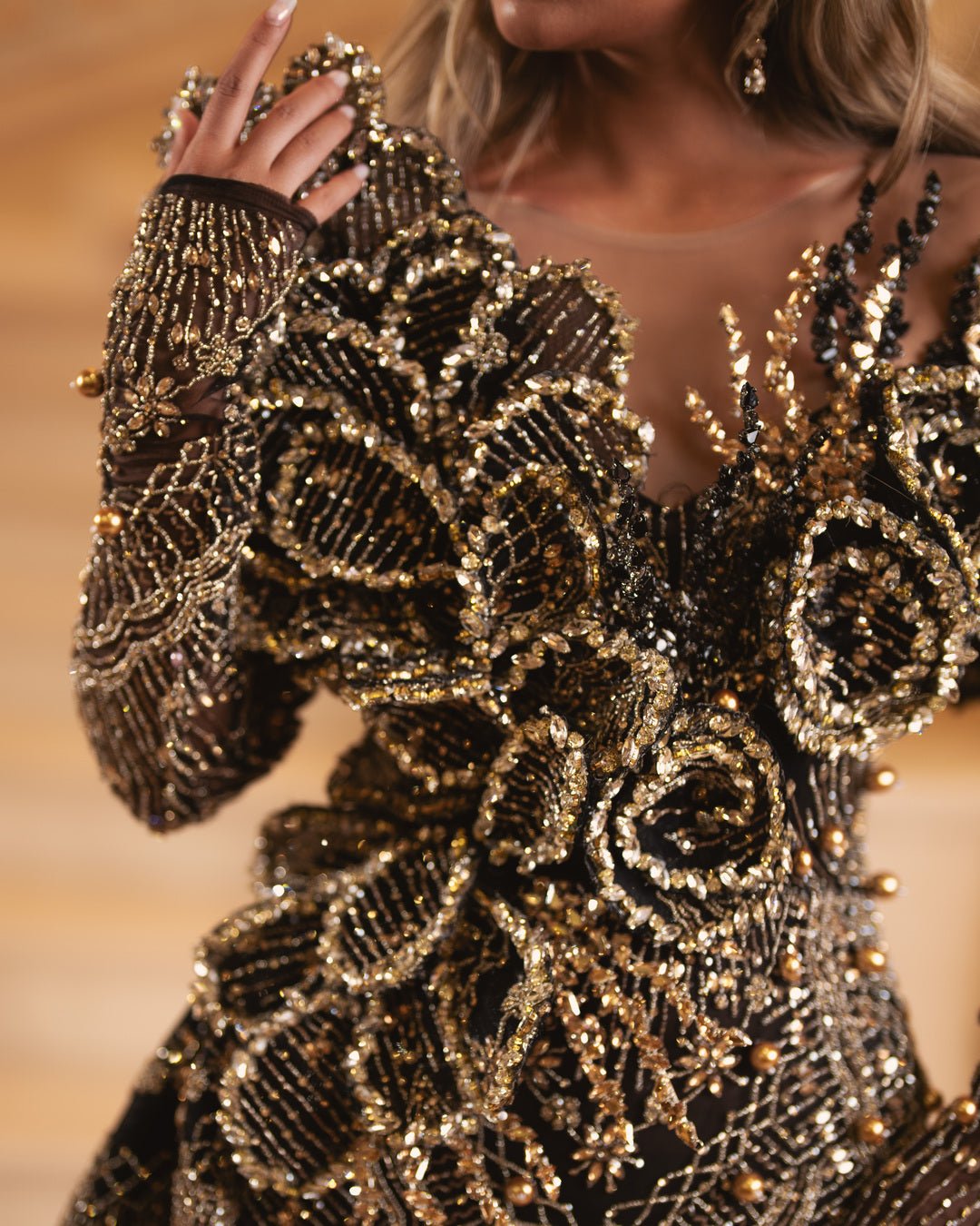 Black silver and gold dress deals
