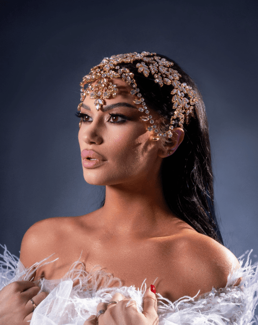 Selene Gold Crystal Headpiece