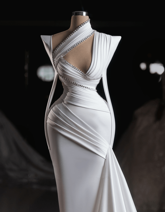 Seraphina Bridal Dress with Side Cape