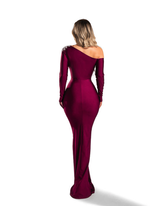 Usea Burgundy Long Dress