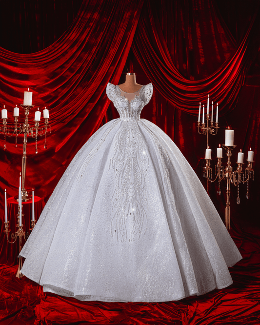 Usera Bridal Sleeveless Dress with Crystals