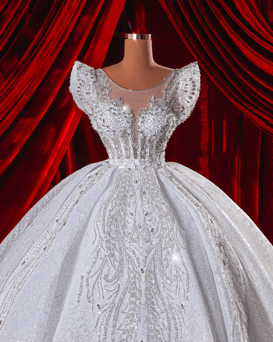 Usera Bridal Sleeveless Dress with Crystals