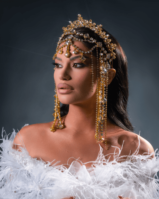 Valeria Yellow Crystal Headpiece