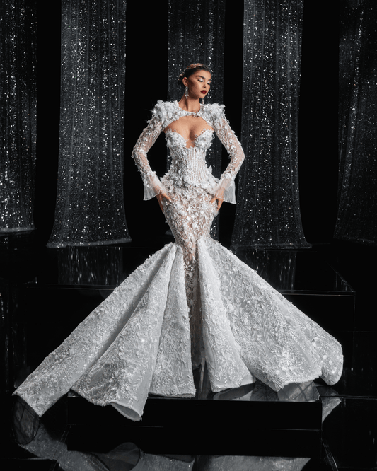 Vineses Bridal Dress Embellished with Crystals