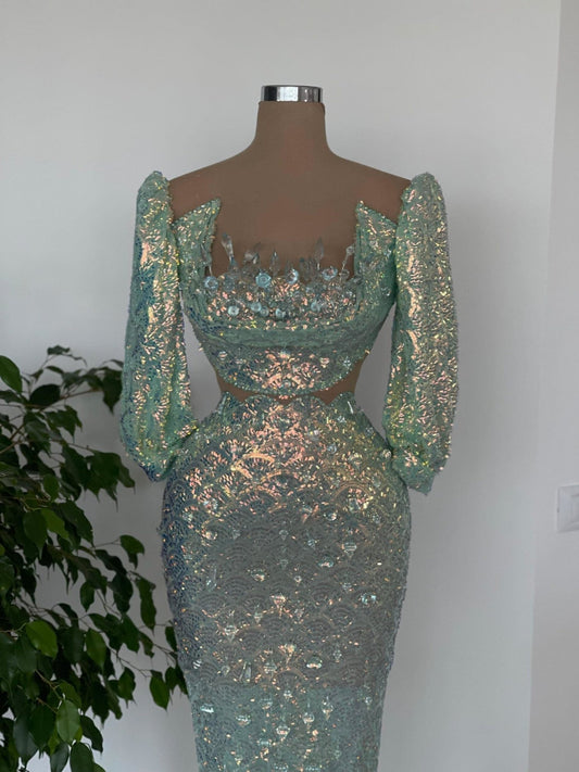 Armonia Sparkling Long Sleeve Dress - Blini Fashion House