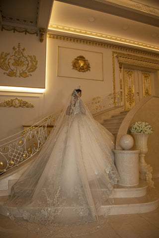 Auray Sparkling Crystal-Embellished Wedding Dress - Blini Fashion House