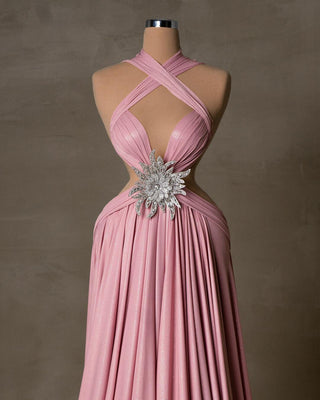 Pink Dress - Shimmering Light Pink Gown