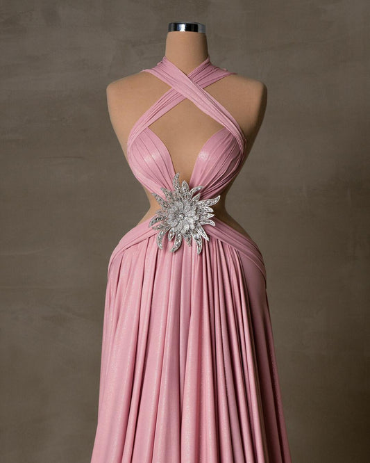 Pink Dress - Shimmering Light Pink Gown