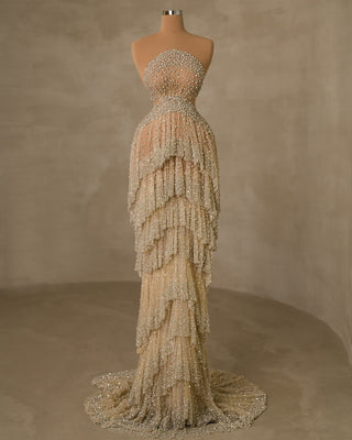Stunning Stone Embellished Sleeveless Dress for a Glamorous Look