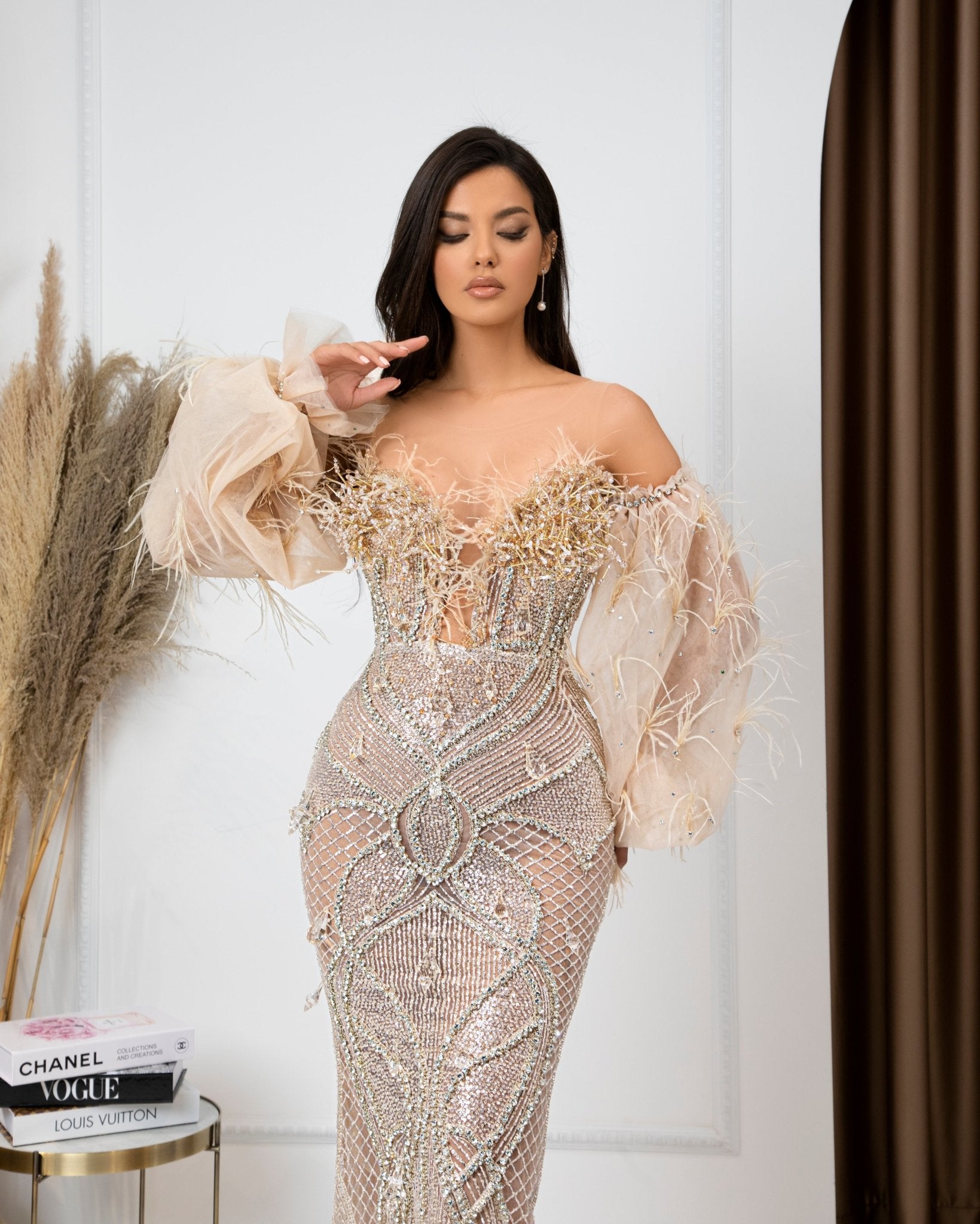 Belissandra Off-Shoulder Dress with Puff Sleeves - Blini Fashion House