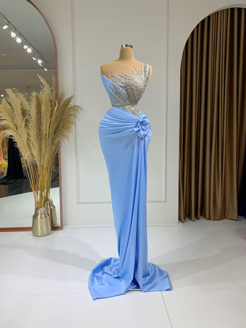 Brielle Dress with Flashing Crystals and Sparkling Stones - Blini Fashion House