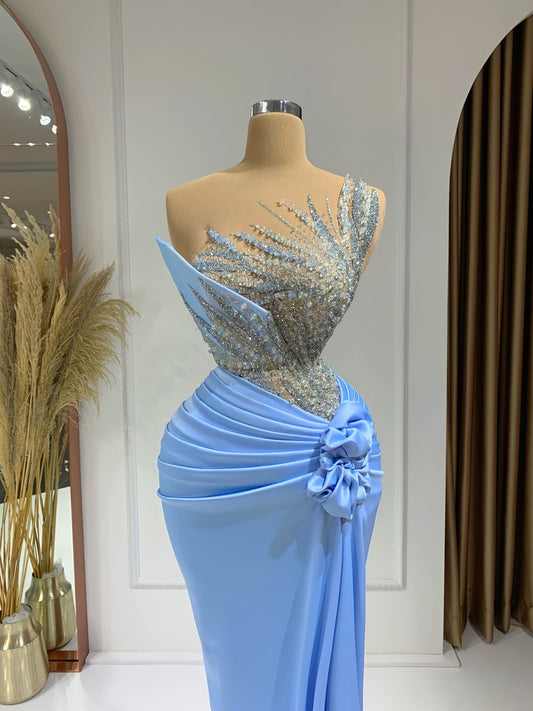 Brielle Dress with Flashing Crystals and Sparkling Stones - Blini Fashion House