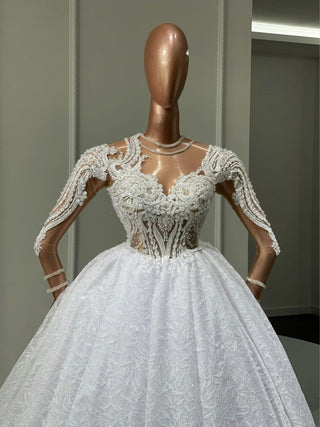 Brisa Sophisticated Bust Design Bridal Dress - Blini Fashion House