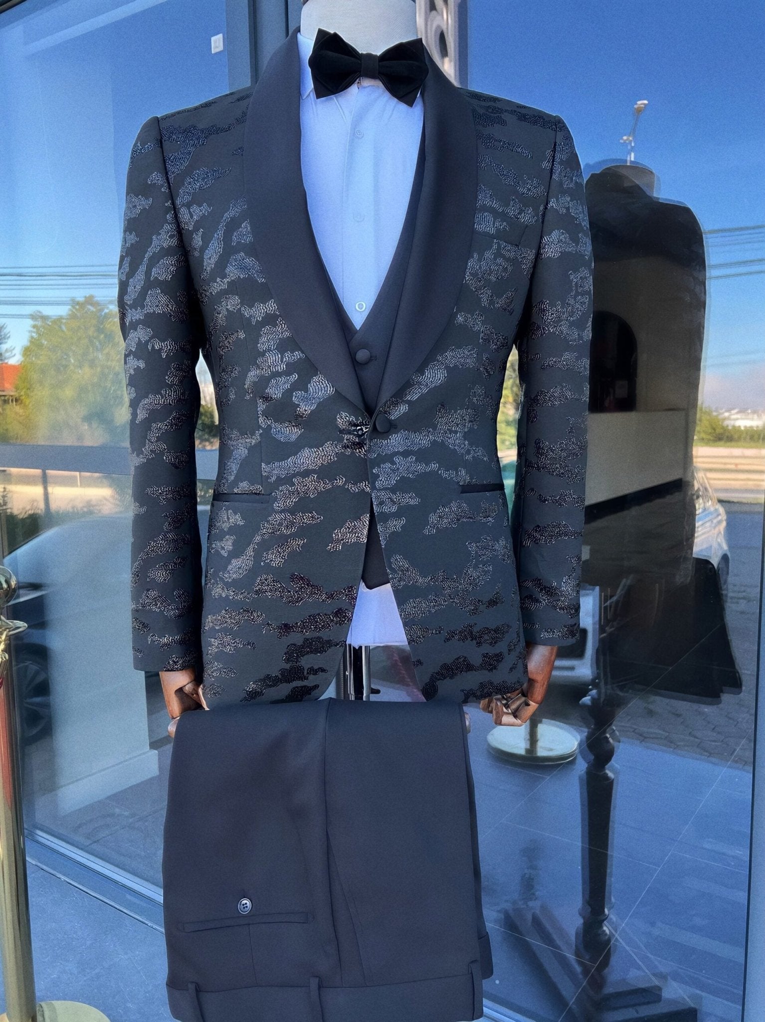 Chic Designed Jacket and Black Pants Suit - Blini Fashion House