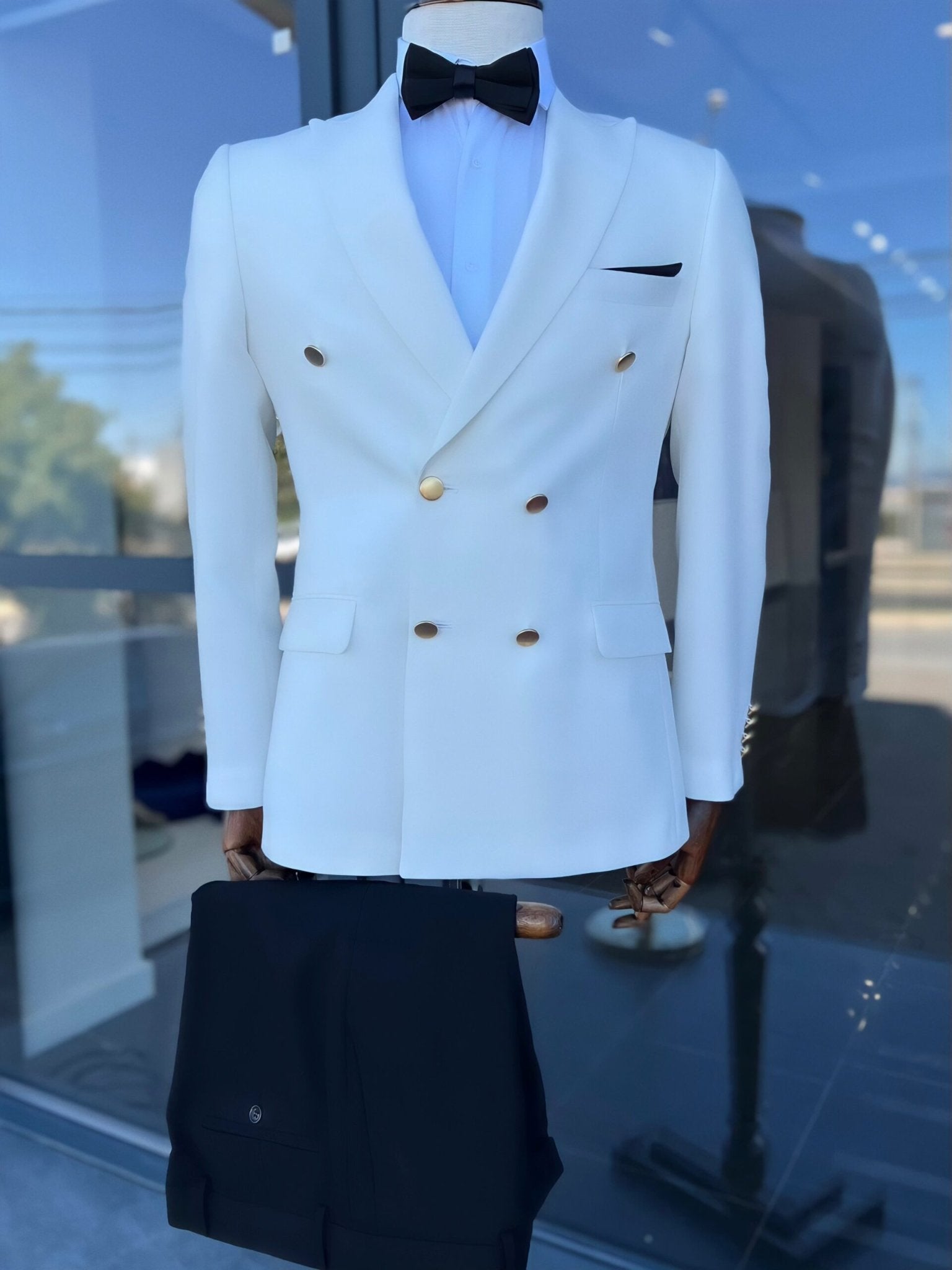 Slim Stretch Marle Tailored Jacket - Winter White - Slim Stretch Marle  Tailored Jacket | Suit Jackets | Politix