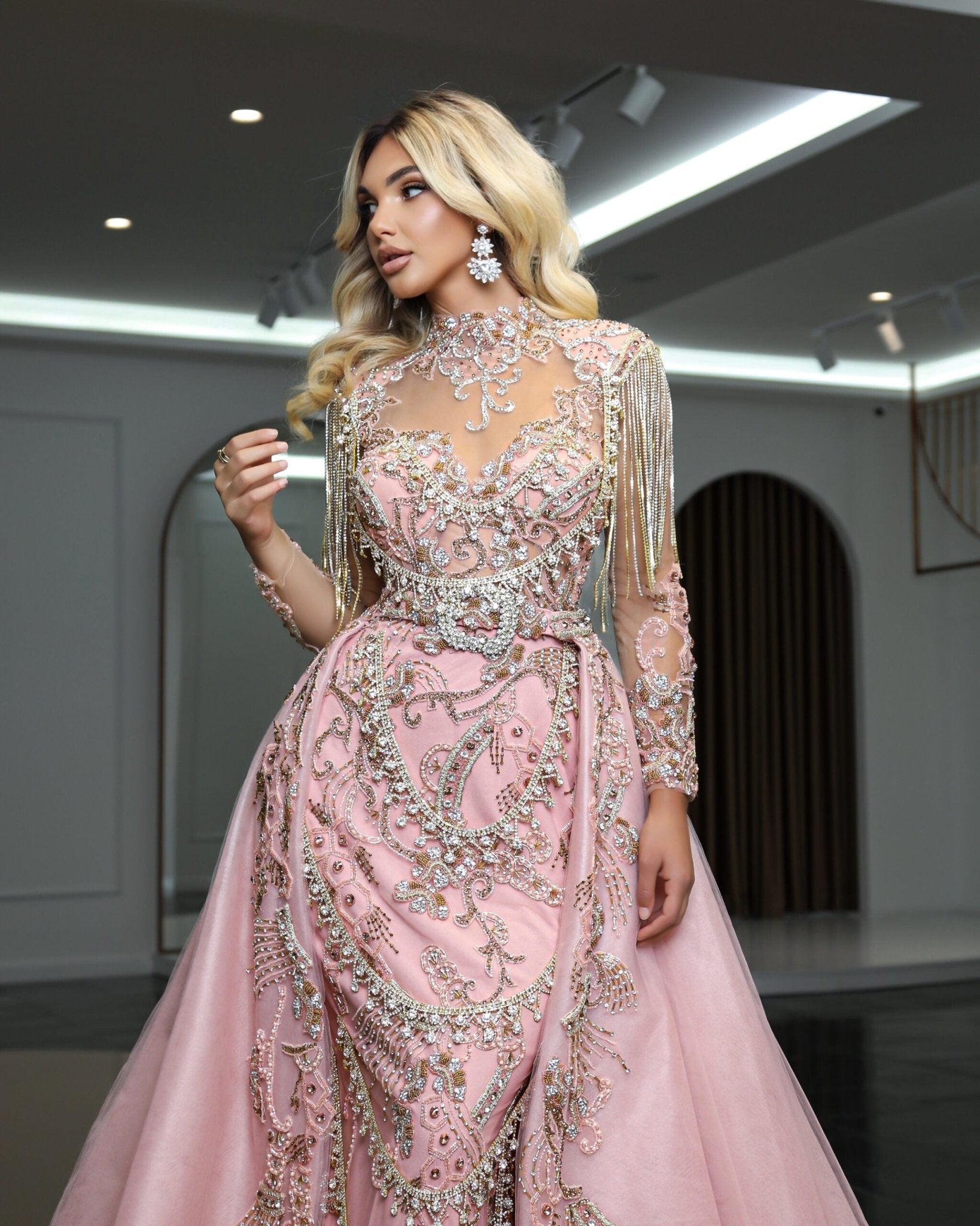 Chloe Stunning Dress with Delicate Details - Blini Fashion House