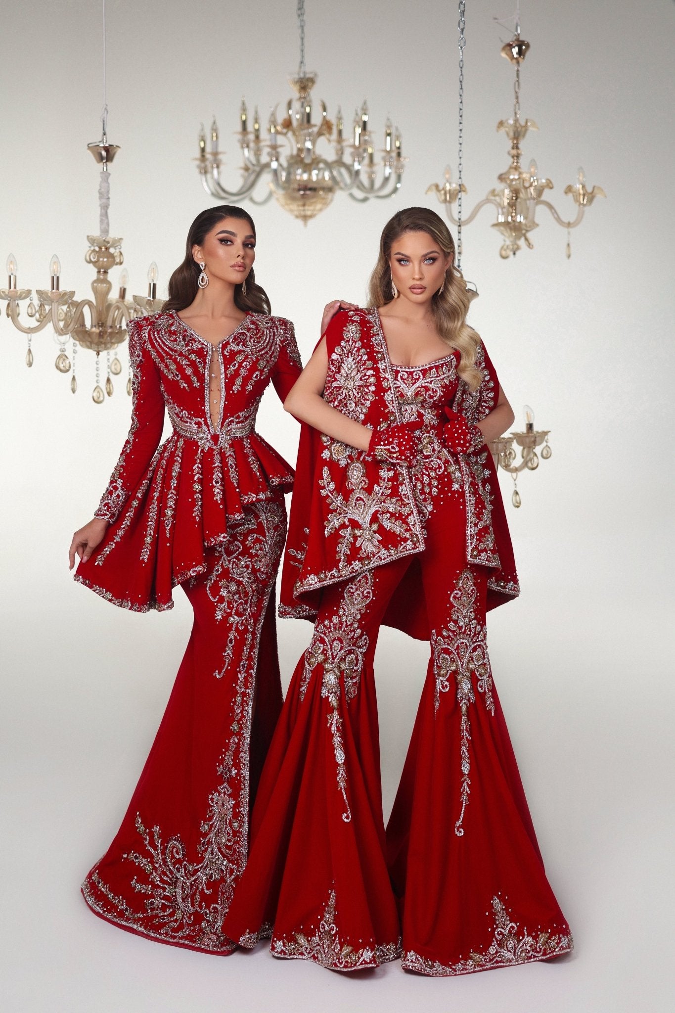 Velvet Elegance with Gemstone Details