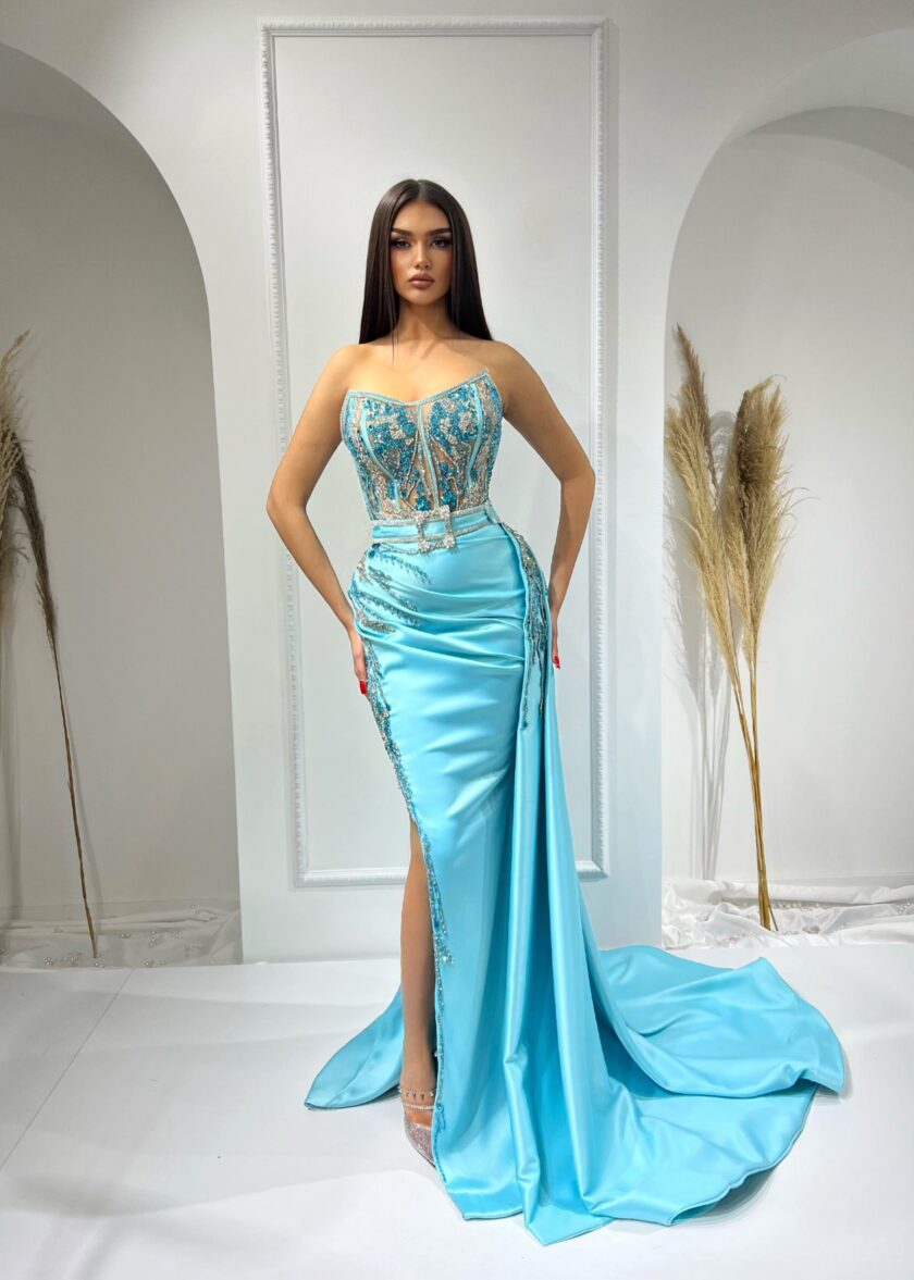 Dianas Flowing Side Tail Sleeveless Dress - Blini Fashion House